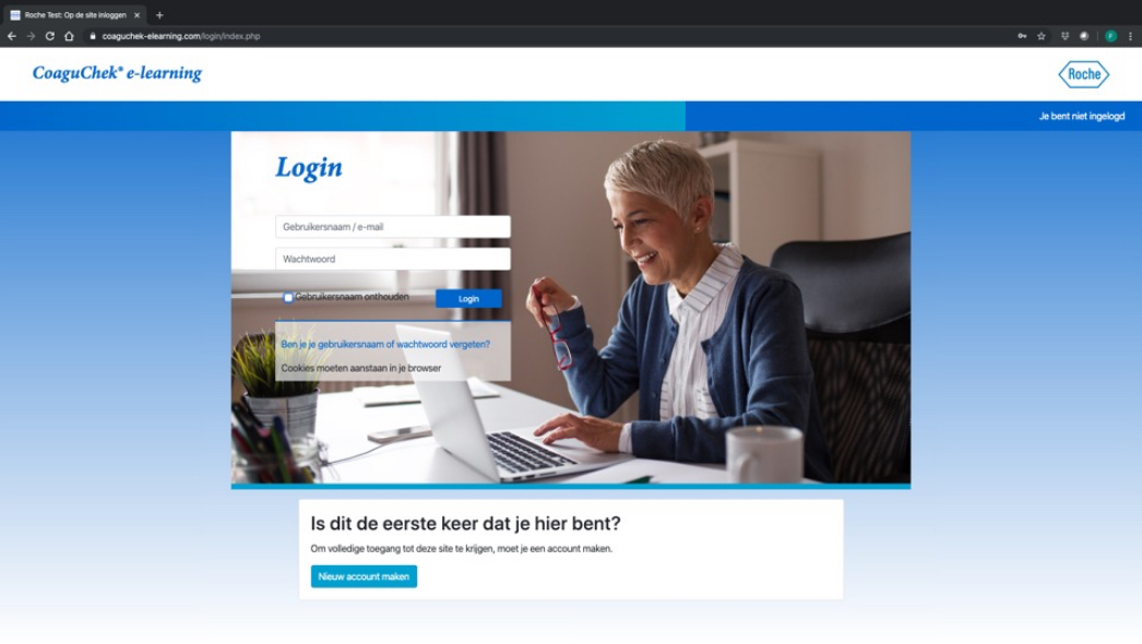 coaguchek_elearning_loginpagina